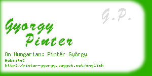 gyorgy pinter business card